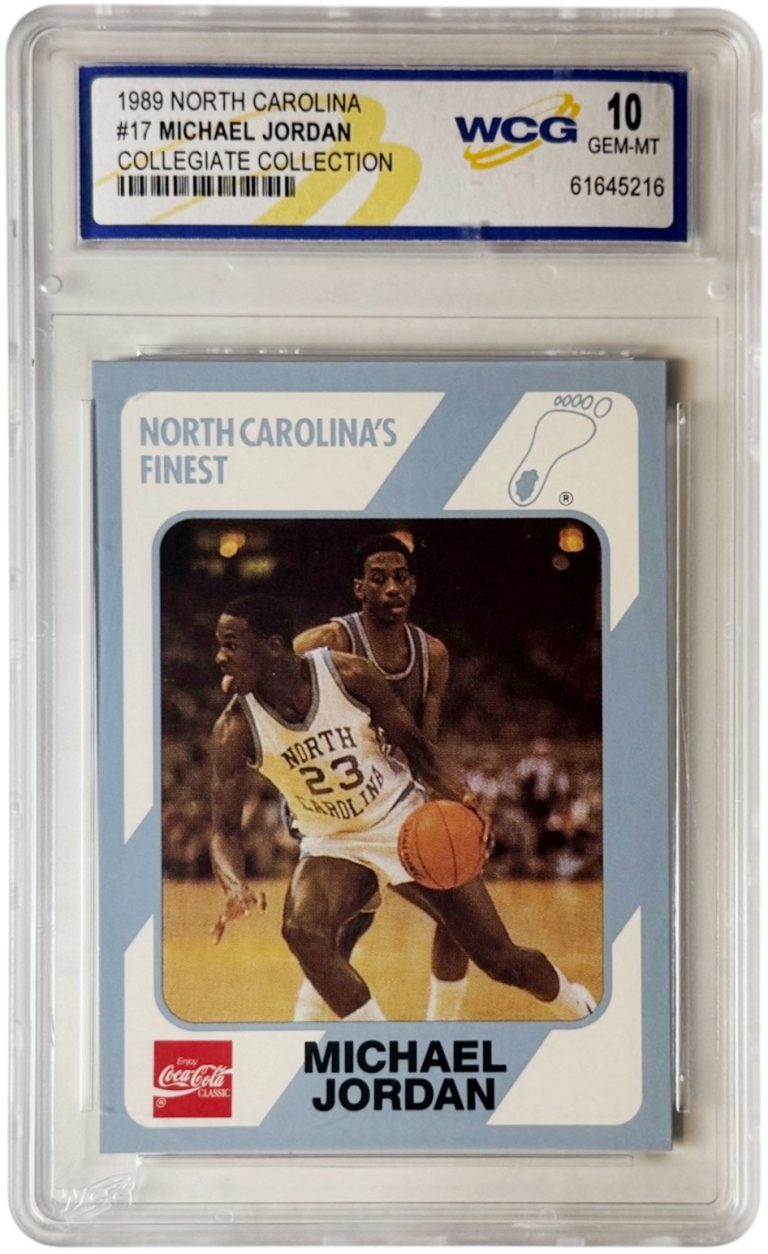 Michael Jordan 1989 North Carolina Collegiate Collection Card #17 WCG Graded 10