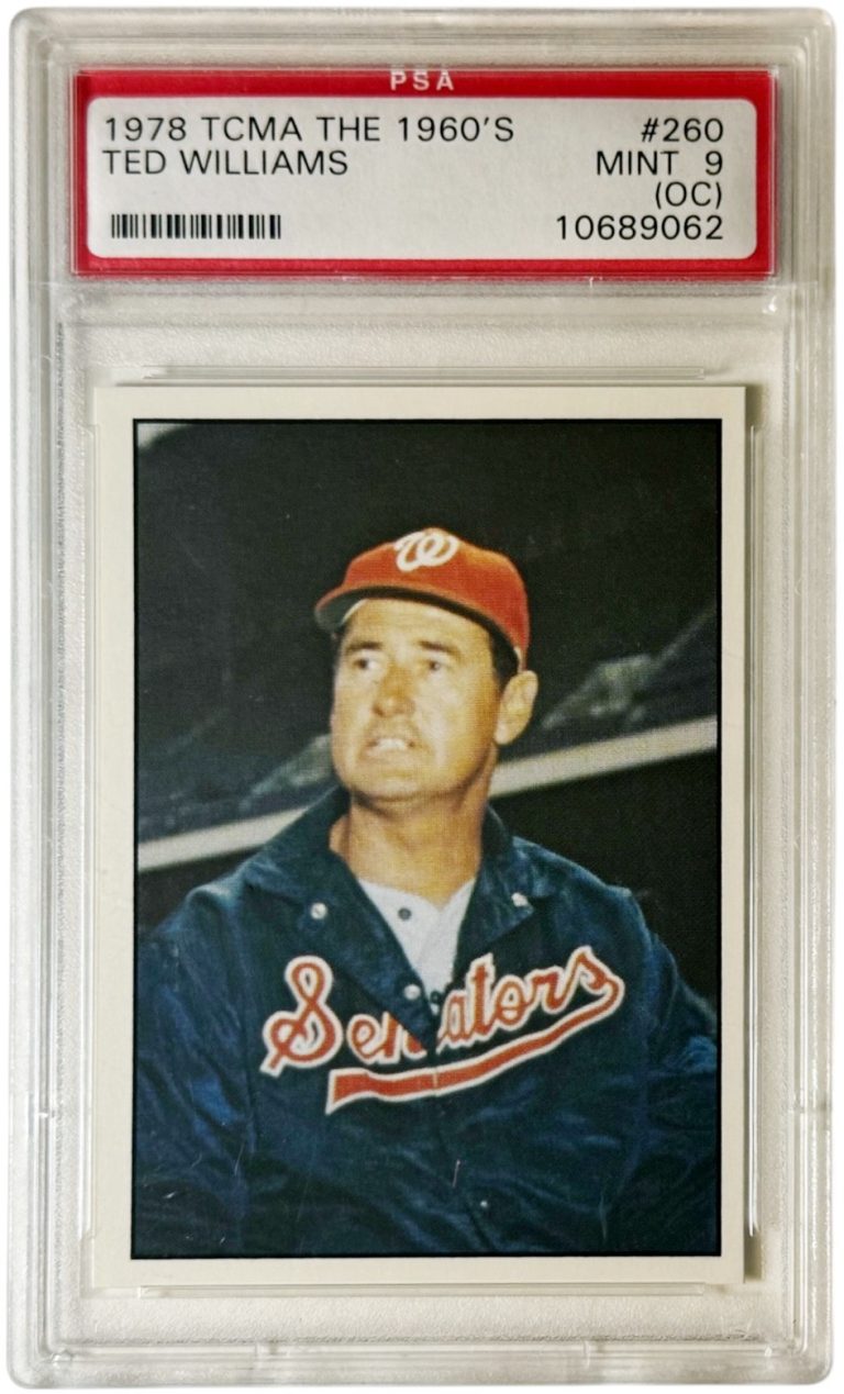 Ted Williams 1978 TCMA The 1960's Card #260- PSA Graded 9 Mint (OC)  (Senators)