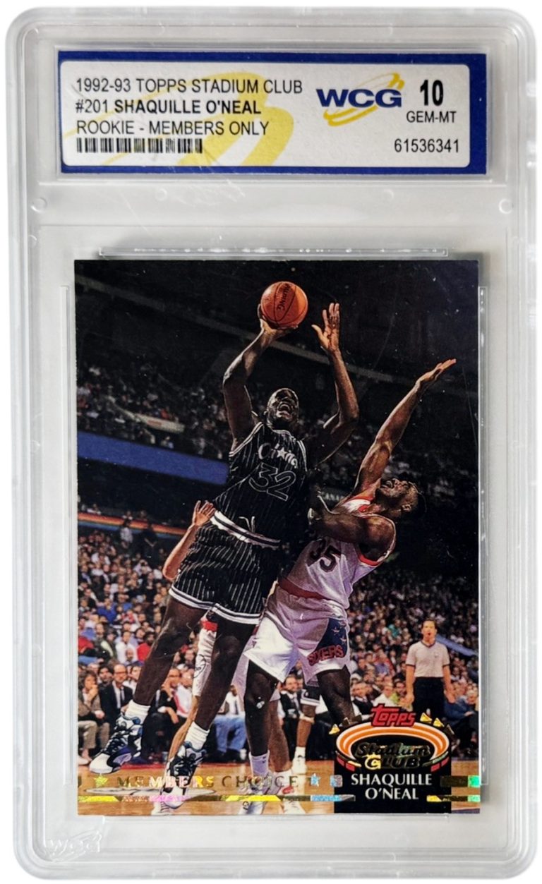 Shaquille O'Neal 1992-93 Topps Stadium Club Members RC Card #201 - WCG Graded 10