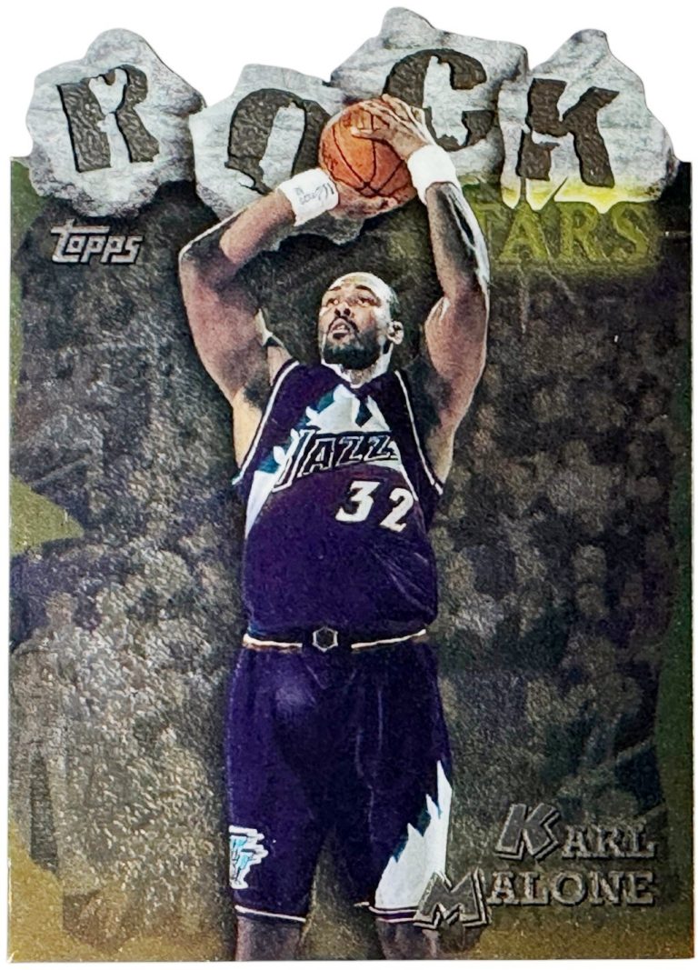 Karl Malone 1997-98 Topps Rock Stars Die-Cut Card #RS16  (Utah Jazz/HOF)