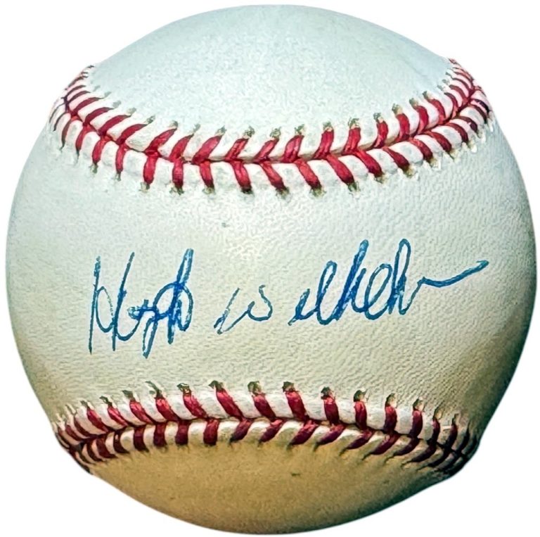 Hoyt Wilhelm signed RONL Rawlings Official NL Baseball imperfect - Steiner Holo