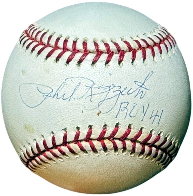 Phil Rizzuto signed Rawlings ROAL American League Baseball ROY imperfect-Steiner