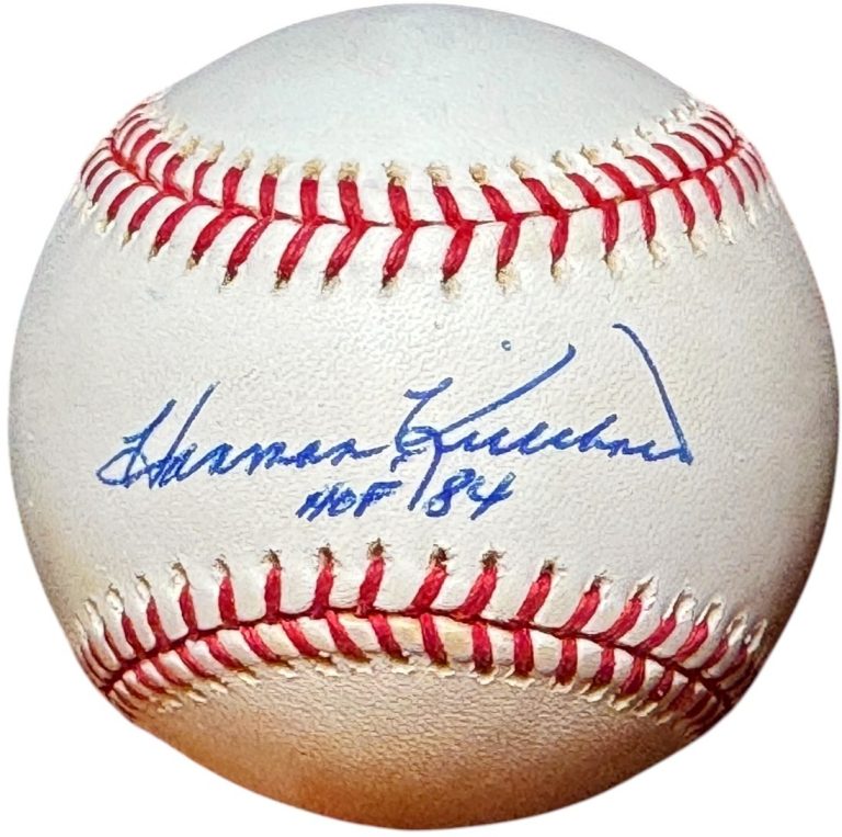 Harmon Killebrew signed Official Rawlings MLB Baseball HOF 84 minor tone- COA
