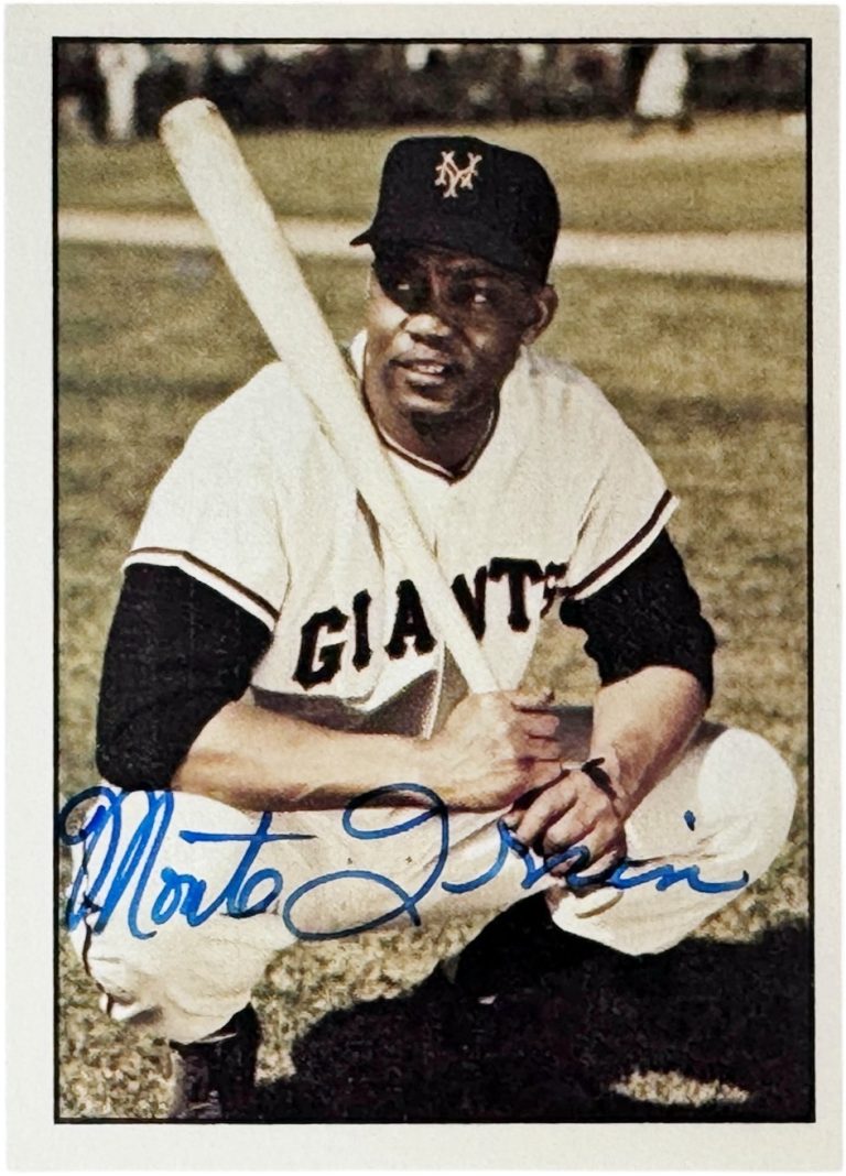 Monte Irvin signed 1979 TCMA 50'S On Card Auto #168- COA  (New York Giants/HOF)