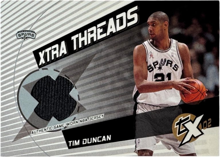 Tim Duncan 2002-03 Topps Xpectations Xtra Threads Card #XT-TD (Spurs/HOF)