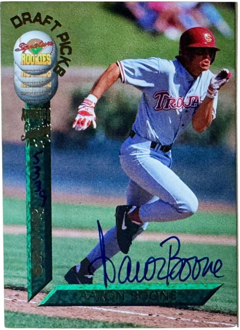 Aaron Boone signed 1994 Signature Rookies Rookie On Card Auto (RC)- /7750 USC