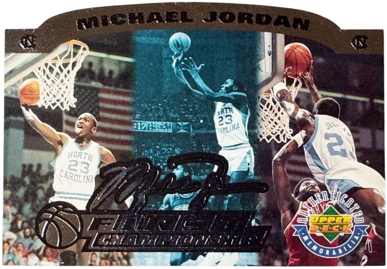 Michael Jordan 1995 Upper Deck NorthCarolina First Championship Jumbo Card  5000