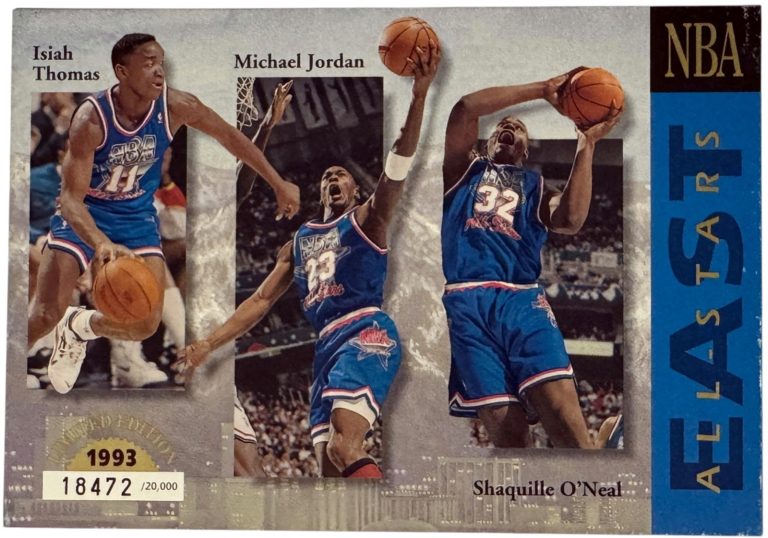 1993 Upper Deck Jumbo All-Stars East Card: Michael Jordan, O'Neal, LT ED /20,000