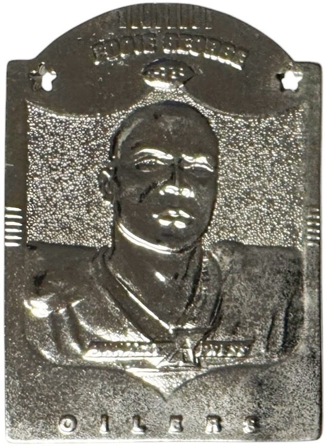 Eddie George 1997 Pinnacle X-Press Metal Works Silver Card #15 of 20 /400 Oilers