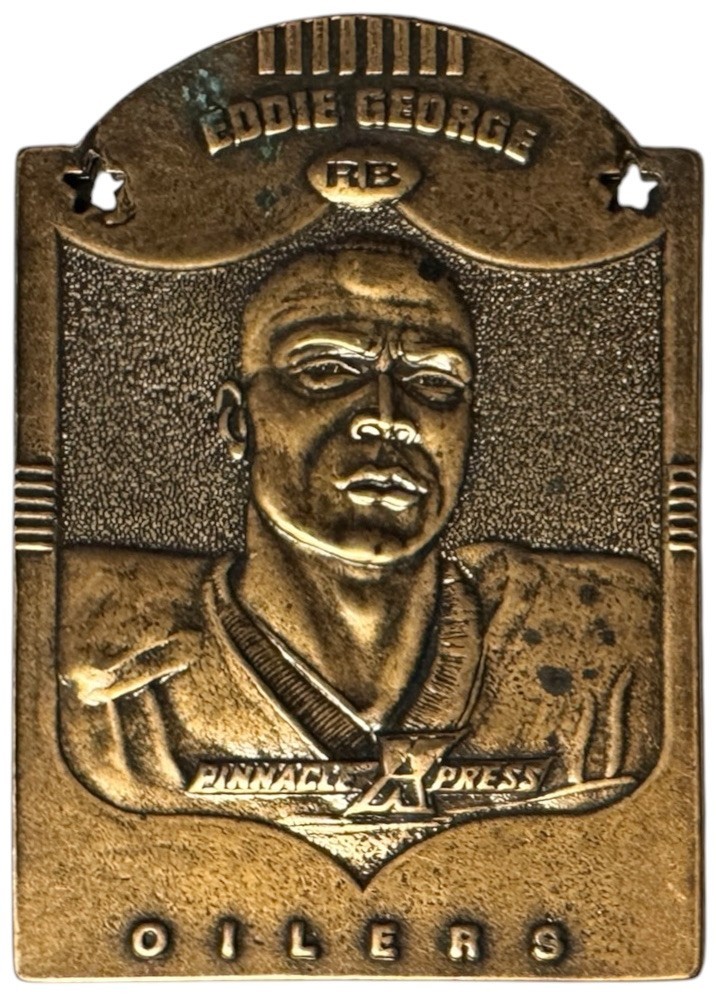 Eddie George 1997 Pinnacle X-Press Metal Works Bronze Card #15 of 20 -  (Oilers)