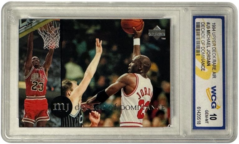 Michael Jordan 1994 Upper Deck Decade of Dominance Card #J9 - WCG Graded 10 HOF