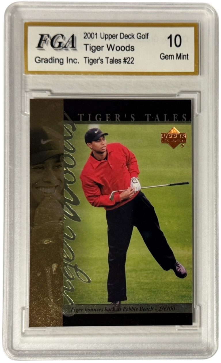 Tiger Woods 2001 Upper Deck Tiger's Tales Card #TT22 - FGA Graded 10 Gem Mint