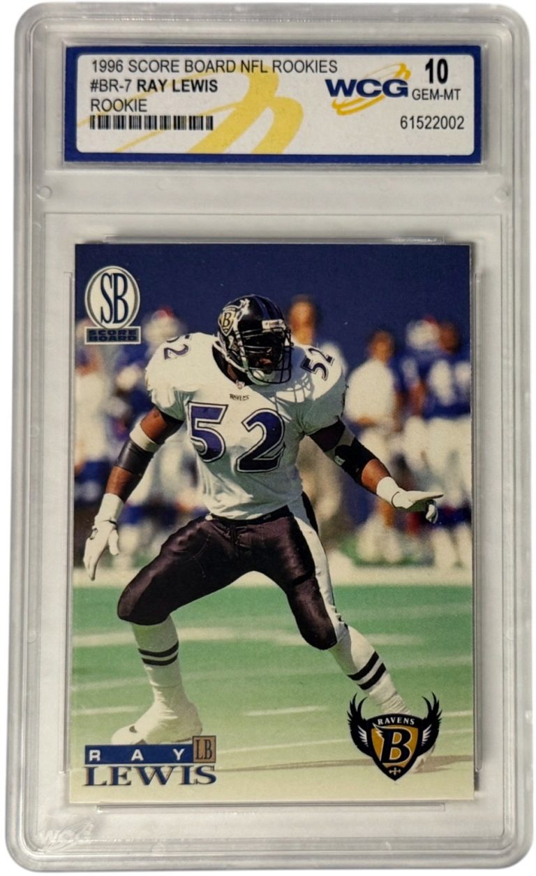 Ray Lewis 1996 Score Board NFL Rookies Card #BR-7- WCG Graded 10 Gem Mint RAVENS