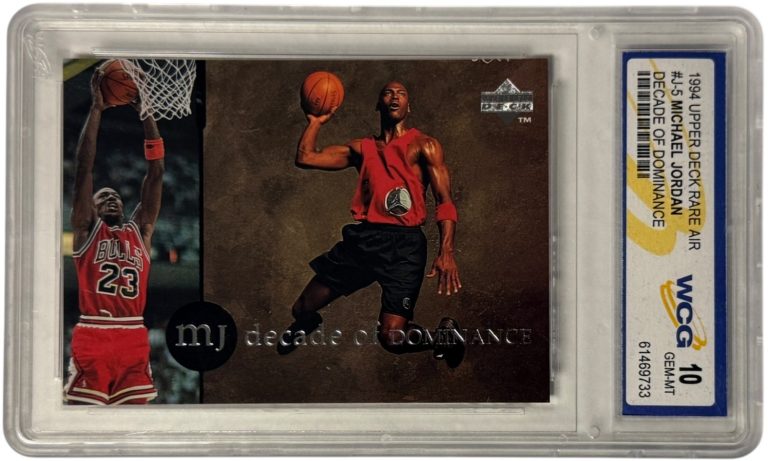 Michael Jordan 1994 Upper Deck Decade Of Dominance Card #J5-WCG Graded 10 Gem MT