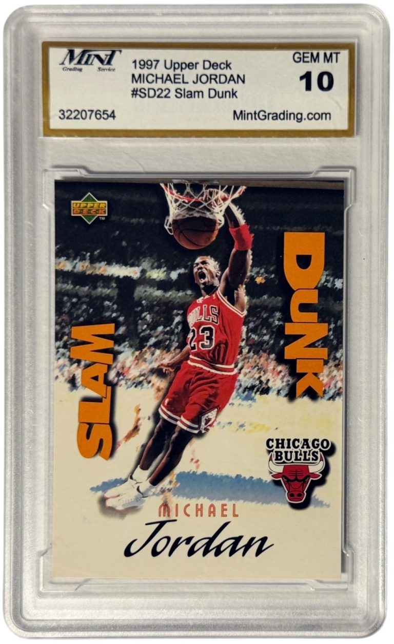 Michael Jordan 1997-98 Upper Deck Slam Dunk Card #SD22 - Mint Graded 10 Gem Mint