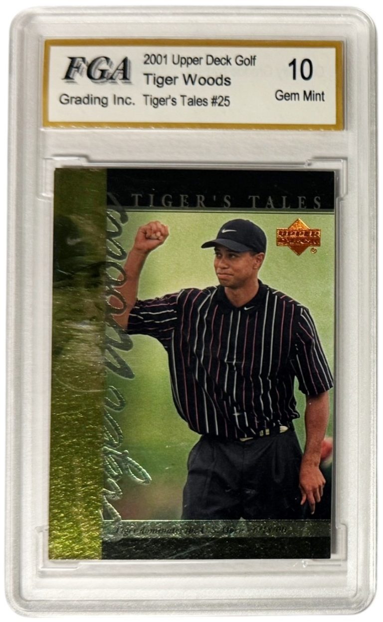 Tiger Woods 2001 Upper Deck Tiger's Tales Card #TT25 - FGA Graded 10 Gem Mint
