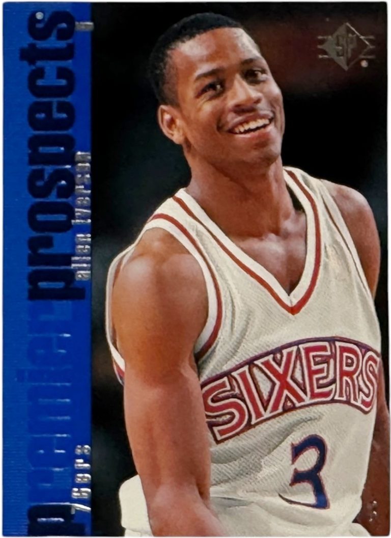 Allen Iverson 1996-97 SP Prospects Rookie Card (RC) #141  Philadelphia 76ers/HOF