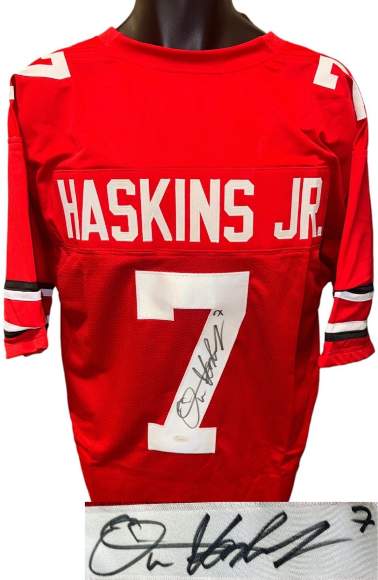 Dwayne Haskins Jr signed Ohio State Custom Stitched College FB Jersey #7 - JSA