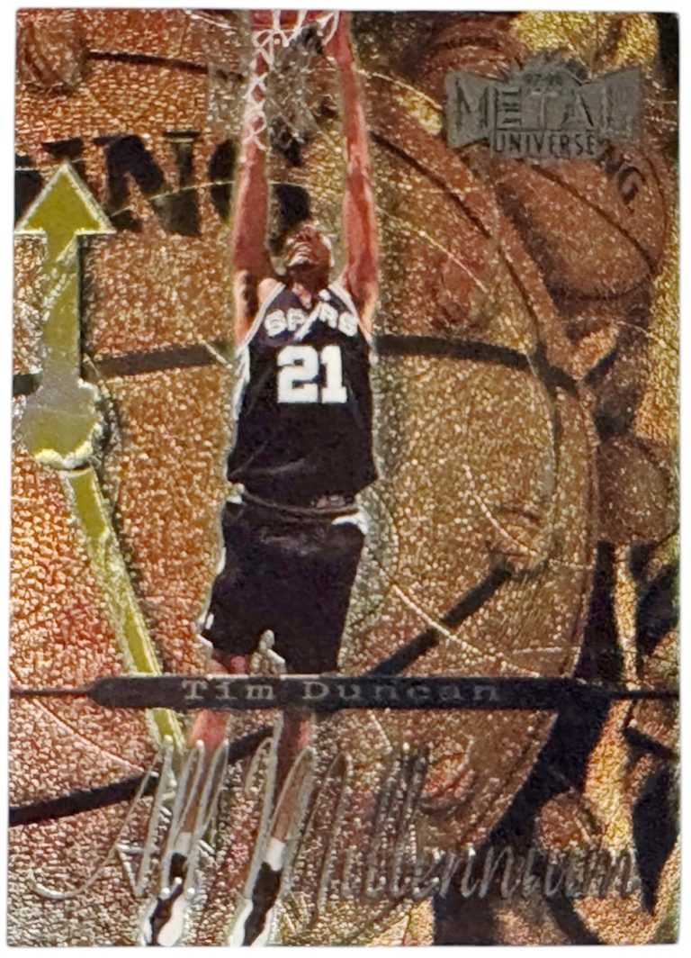 Tim Duncan 1997-98 Metal Universe Championship All Millennium Rookie Card  #20AM