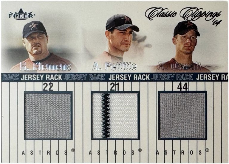 Roger Clemens/Andy Pettitte 2004 Fleer Classic Clippings Jersey  Card JRCPO /225