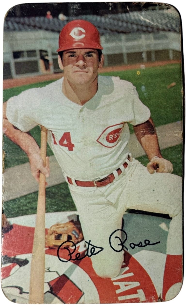 Pete Rose 1971 Topps Super Card #20 (Low Grade/Creased/Cincinnati Reds/HIT KING)