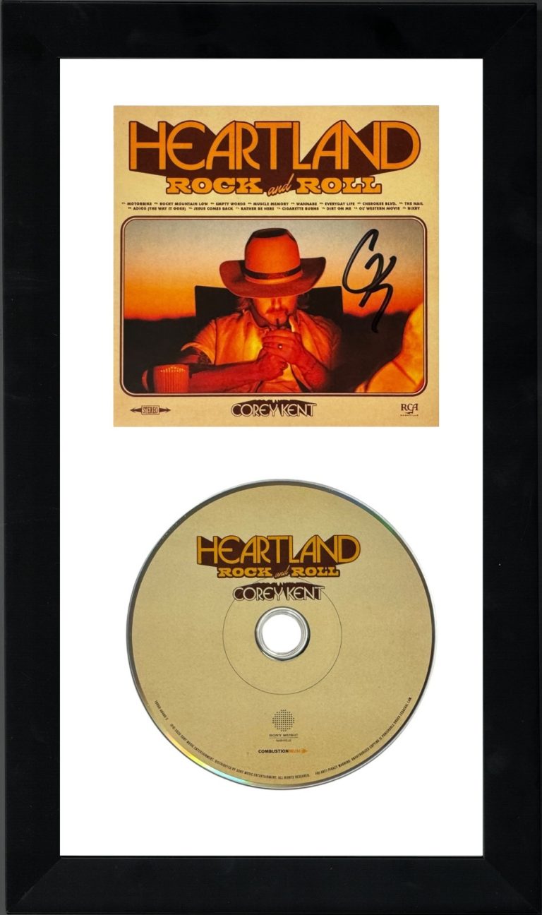 Corey Kent signed 2026 Heartland Rock & Roll Insert Album Cover/CD Framed  - COA