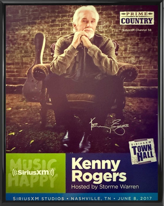 Kenny Rogers signed 2017 SiriusXM Studios Town Hall 22