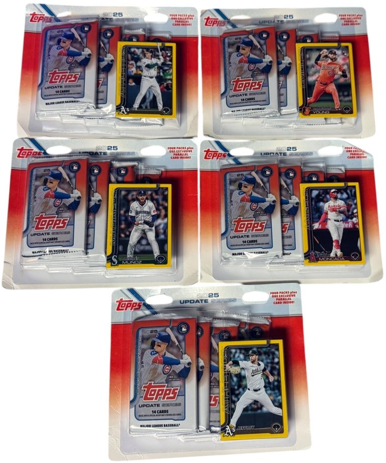 2025 Topps MLB Update 4 Pack Blister- Lot Of 5 /285 CDS-20 Packs/5 Yellow SEALED