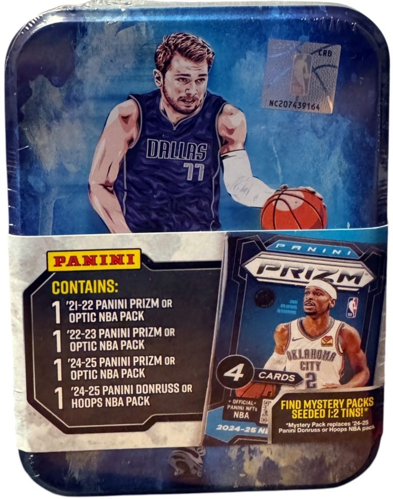 Luka Doncic 2026 Panini NBA Basketball 4 Pack Collectors Tin- Prizm/Optic - NEW