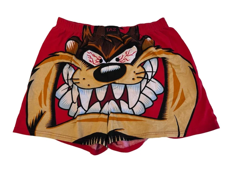 Mens Sz XL 40/42 vintage y2k 2000s Looney Tunes Taz boxer/lounge shorts B9