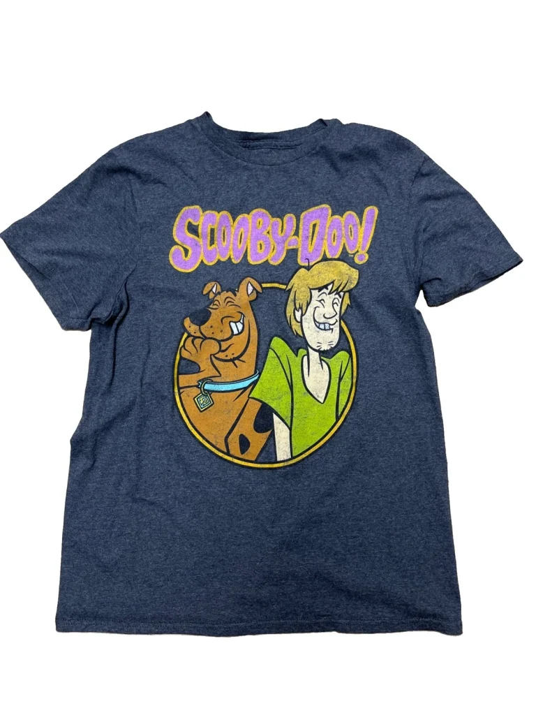 SCOOBY-DOO! TSHIRT MEN'S REGULAR FIT CREW NECK SHORT SLEEVE SIZE MEDIUM GREY