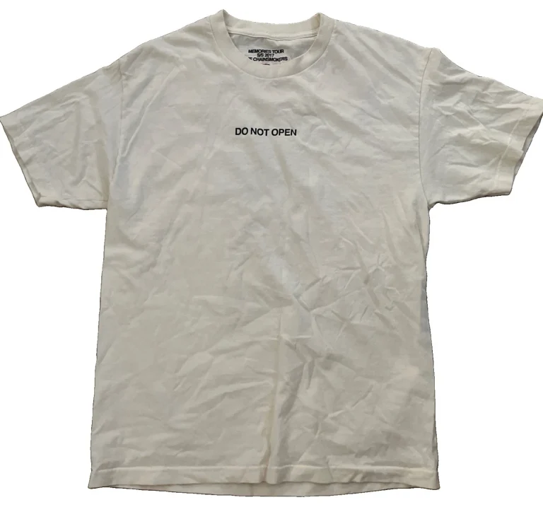 The Chainsmokers Memories Tour 2017 Do Not Open Cream T-Shirt Men's Large