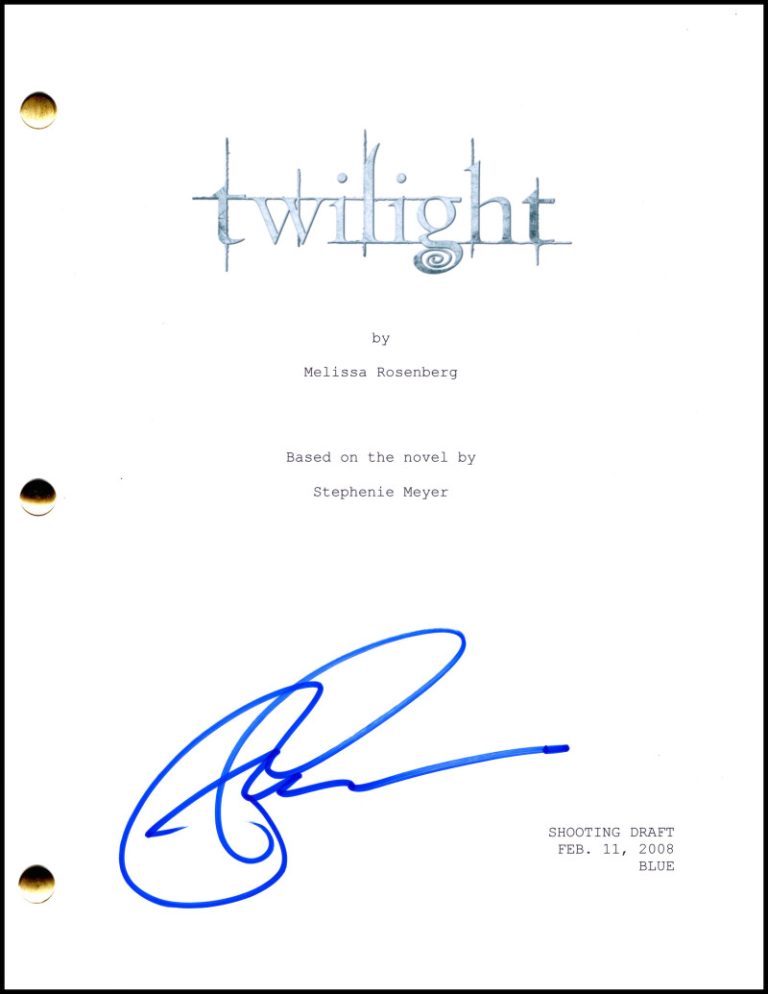 Peter Facinelli Signed Autograph Twilight Script Screenplay - Carlisle Cullen