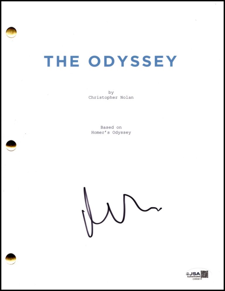 Matt Damon Signed Autograph The Odyssey Full Script Screenplay JSA COA
