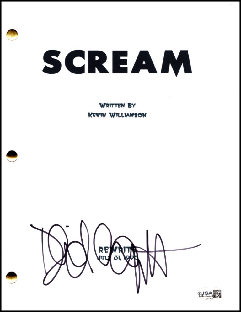 David Arquette Signed Autograph Scream Full Script Screenplay - Dewey w/ JSA COA