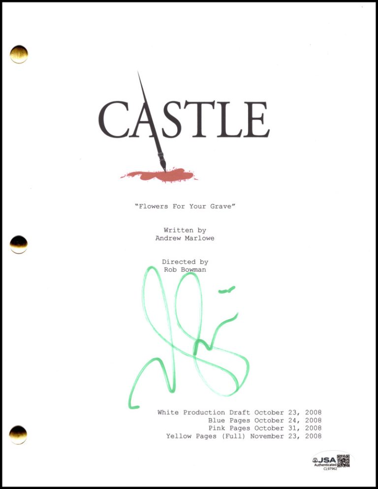 Nathan Fillion Signed Autograph Castle Full Pilot Script Screenplay w/ JSA COA
