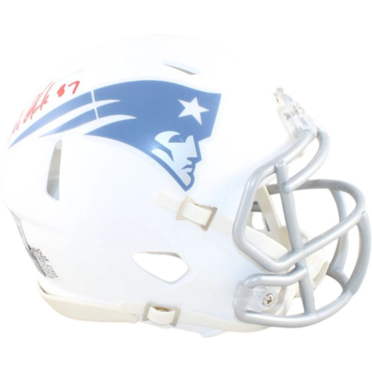 Rob Gronkowski Signed New England Patriots Mini Helmet Rivals Beckett WIT 58341