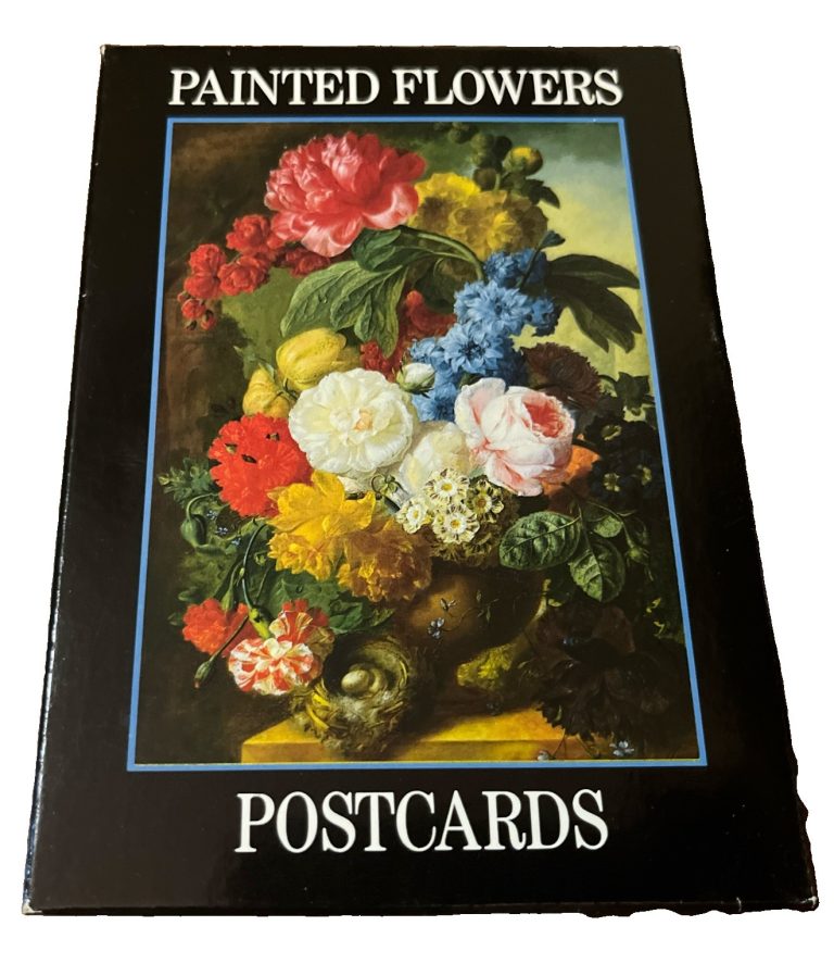 Vintage 10 Postcard Pack  Painted Flowers London Un-Used