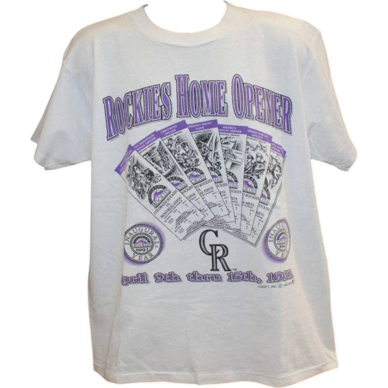 Colorado Rockies 1993 Opening Day Vs Montreal Expos Shirt Size M 58365