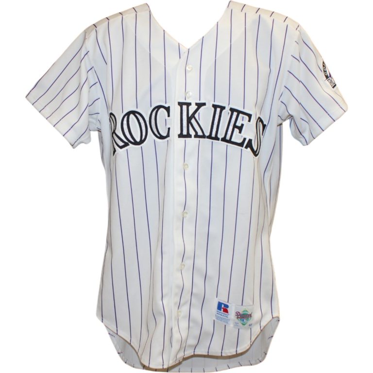 Colorado Rockies Unautographed Russell 40 Blank White Jersey 58397