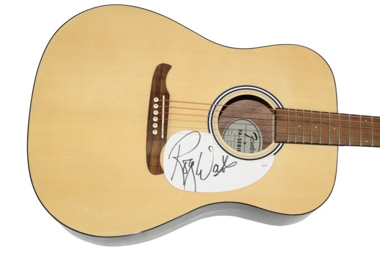 Roger Waters Pink Floyd Signed Autograph Fender Acoustic Guitar w/ JSA COA