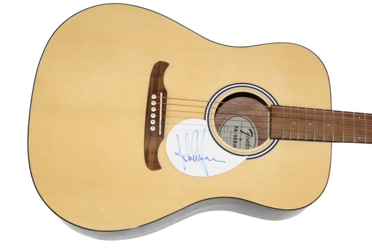 John Paul Jones Led Zeppelin Signed Autograph Fender Acoustic Guitar w/ JSA COA
