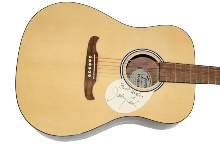 Johnny Cash Signed Autograph Fender Acoustic Guitar - Country Music Icon JSA COA
