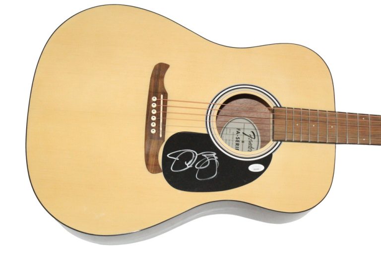 Jon Bon Jovi Signed Autograph Fender Acoustic Guitar - Slippery When Wet JSA COA
