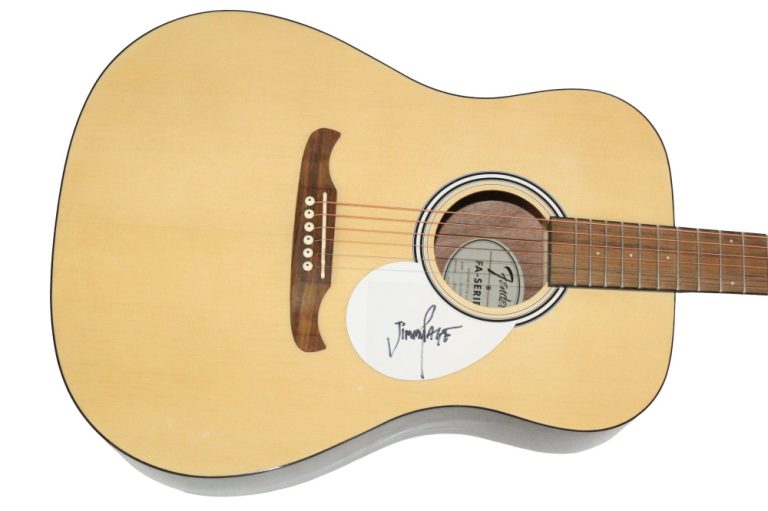 Jimmy Page Signed Autograph Fender Acoustic Guitar  RARE Full Signature! JSA COA