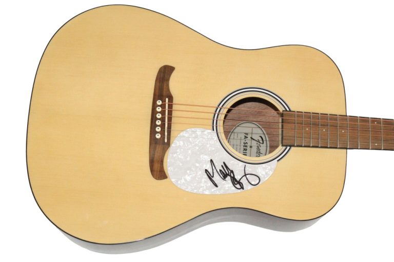 Matt Bellamy Muse Signed Autograph Fender Acoustic Guitar w/ JSA COA