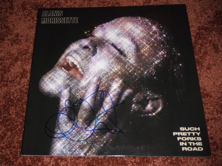 ALANIS MORISSETTE SIGNED VINYL ALBUM SUCH PRETTY FORKS IN THE ROAD