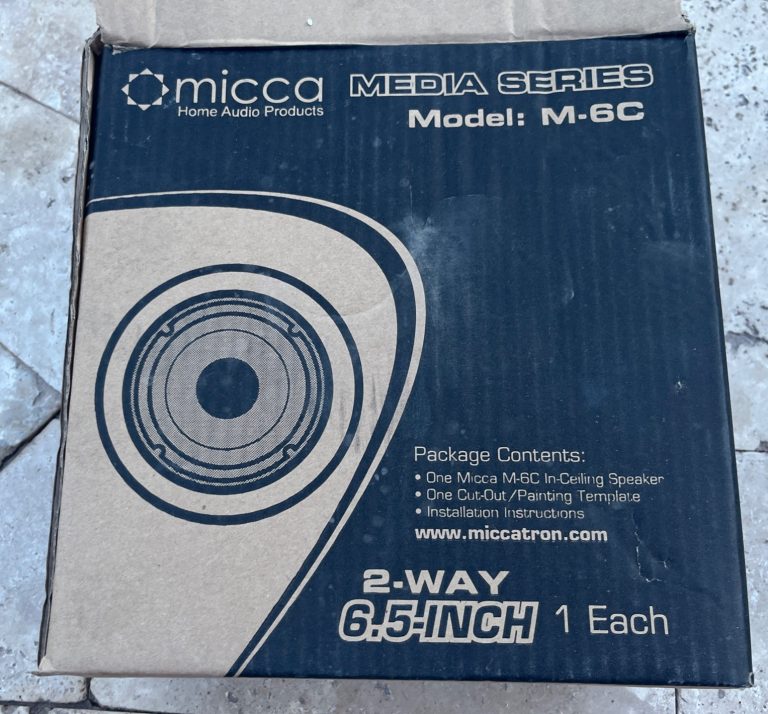 Sealed Micca M-6C 2-Way 6.5-Inch In-Ceiling Wired Speaker 80W RMS Round