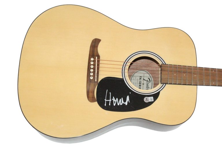 Jamie Hewlett Gorillaz Signed Autograph Fender Acoustic Guitar Beckett COA