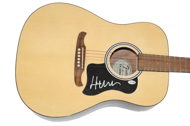 Jamie Hewlett Gorillaz Signed Autograph Fender Acoustic Guitar w/ JSA COA